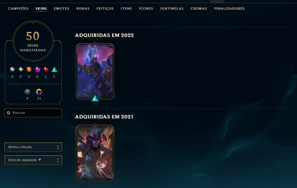 [Entrega Automática] Conta Lol Platina, 50 Skins, 1 Lendária, 14K Ea, 100%Segura