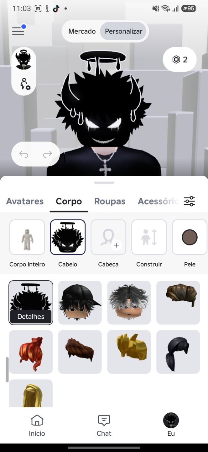 Conta de roblox pra iniciante com skin