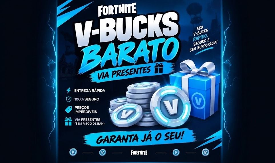 VBUCKS - BARATO - VBUCKS VIA PRESENTES(ITENS,SKINS,EMOTES,MUSICAS)