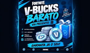 VBUCKS - BARATO - VBUCKS VIA PRESENTES(ITENS,SKINS,EMOTES,MUSICAS)