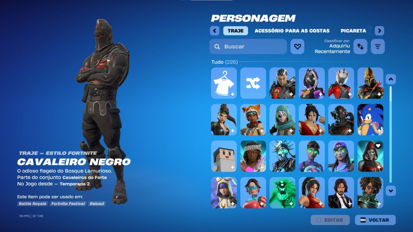 CONTA FORTNITE RARA COM 226 SKINS! SEASONS 2, 3, 4 E MUITO MAIS !!