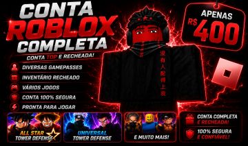 Conta roblox RECHEADA!!