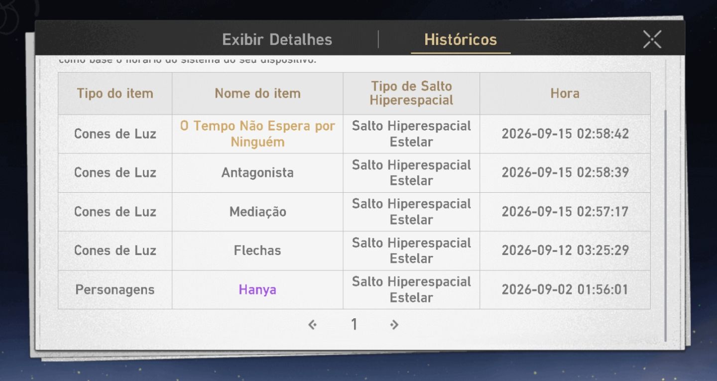 Sparxie E0S1, Yao E1S1, Sparkle E0S1, SW999, Sunday E0S1, Himeko Nova Negociável