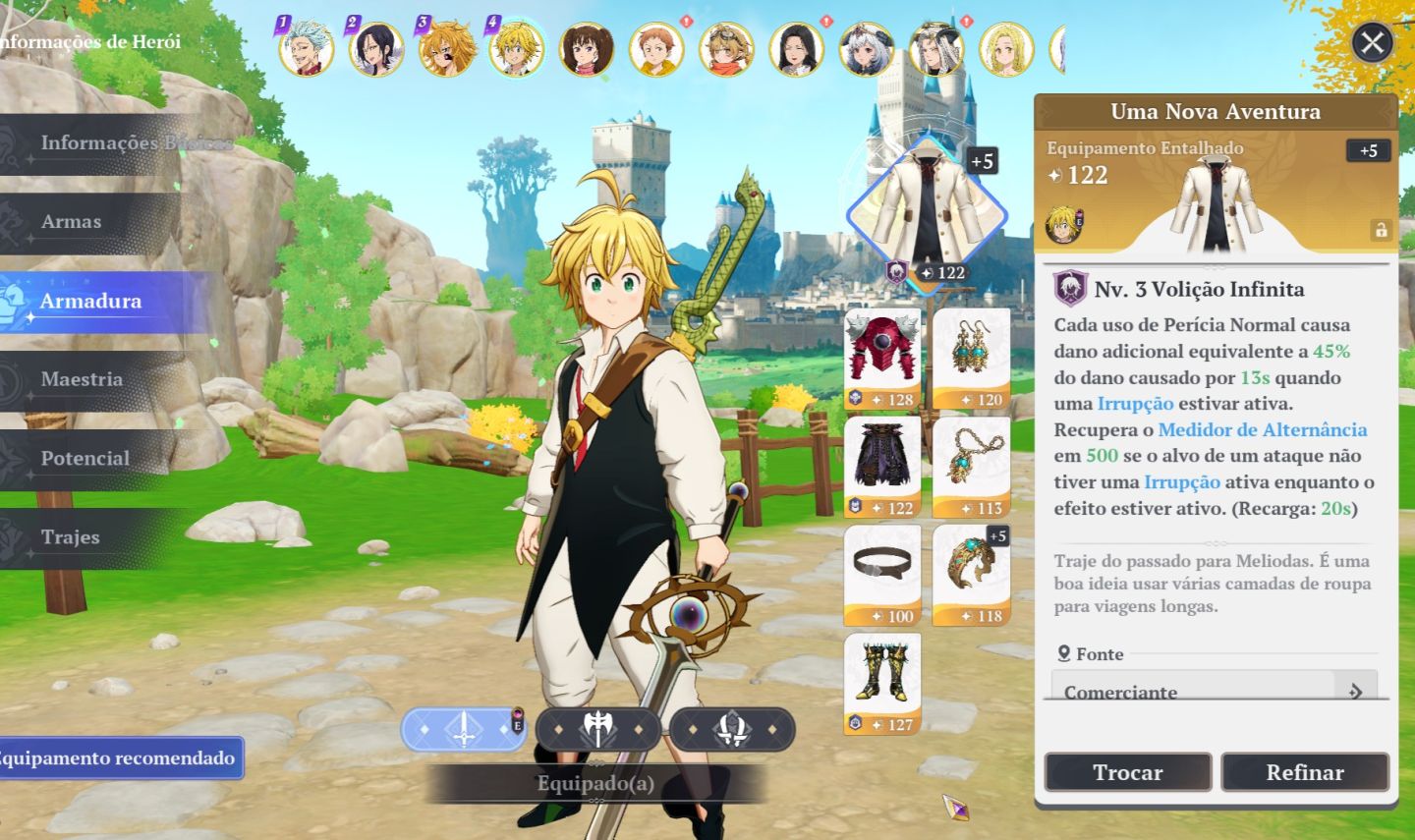 Conta Seven Deadly Sins: Origin MidGame com quase todos os Herois ( Ban P6 )