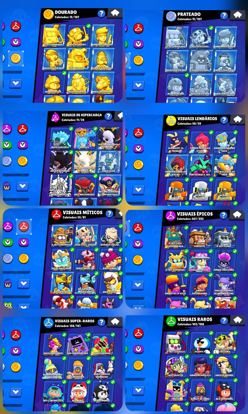 Brawl Stars FULL | 130K Troféus + 773 Skins (2Frank Rei) + Fama Alien 2