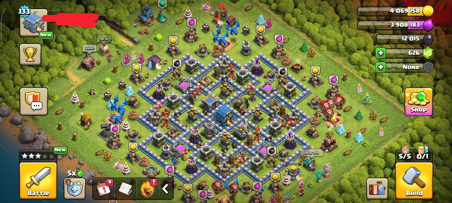 Conta CV12 maximizado clash of clans