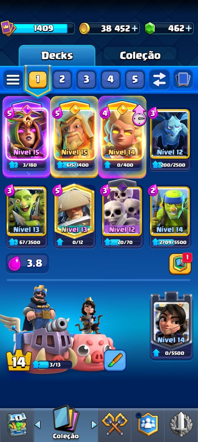 Conta 8 anos crash royale