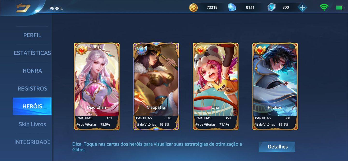 CONTA HEROES EVOLVED HIGH-END | LVL 75 | 358 SKINS | WINRATE ABSURDO (ATÉ 87.5%)