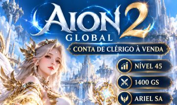 AION 2 GLOBAL | CLÉRIGO LVL 45 | 1420 GS | VIP ATIVO | ARIEL SA | CONTA PRONTA