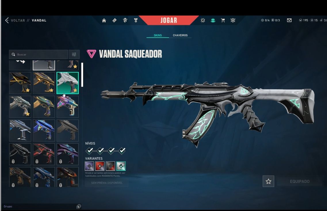 Conta Valorant com skins prestigiadas e conta antiga