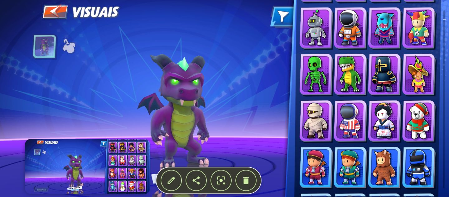 Conta de stumble guys completíssima com mais de 180 skins