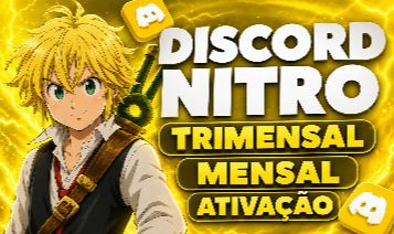 (PREÇO BAIXO) DISCORD NITRO GAMING | 1 MES E 3 MESES + ATIVAÇÃO