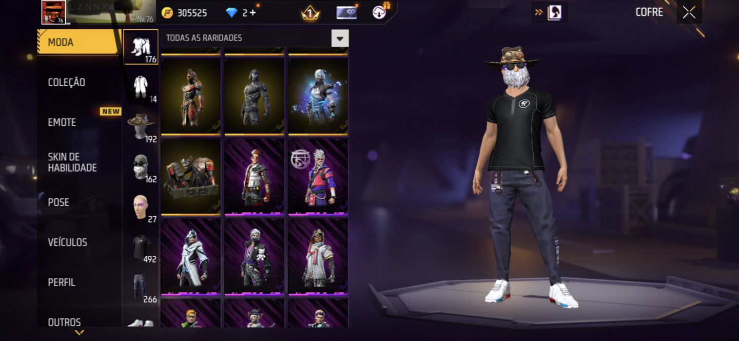 Conta gemada e antiga free fire
