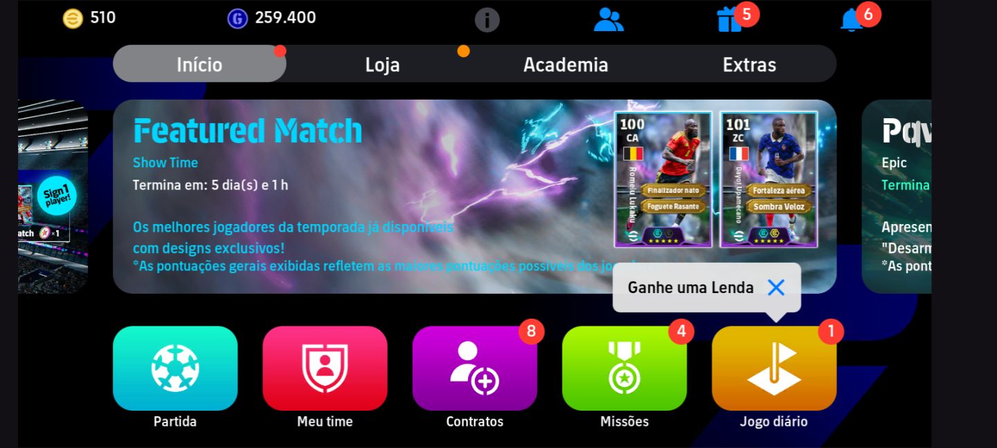 Conta com CR7 big time