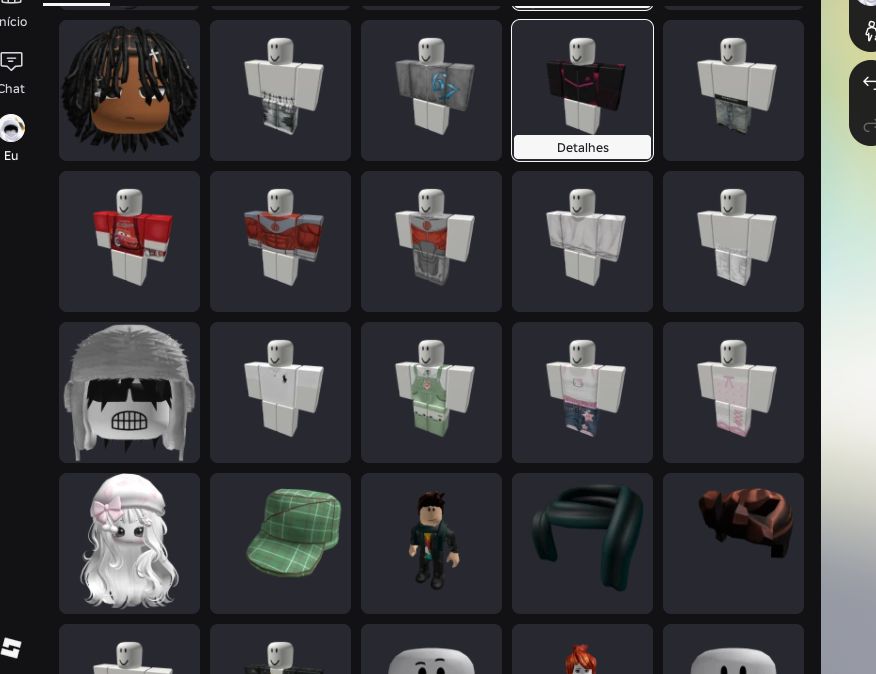 Conta de roblox, com skin, e upadas em varios jogos