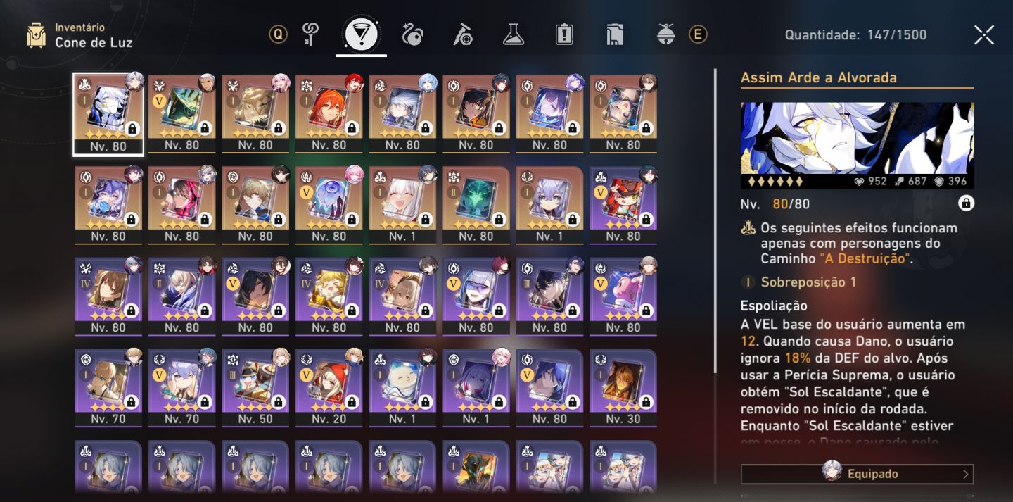 Conta DOT premium + Mblade E1 + Himeko nova + archer/rin e mais!