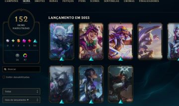 CONTA ESMERALDA VI - 152 SKINS - MAIN ADC