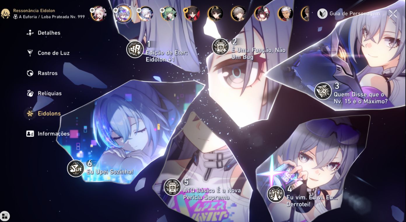 Conta Honkai Star Rail end game com SW999 E6