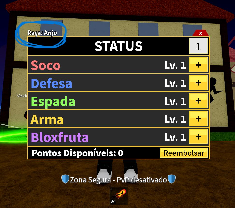 CONTA ROBLOX - BLOX FRUITS - LV 1 - COM ESTILO DE LUTA - AURA - FRUTAS -PROMOCAO