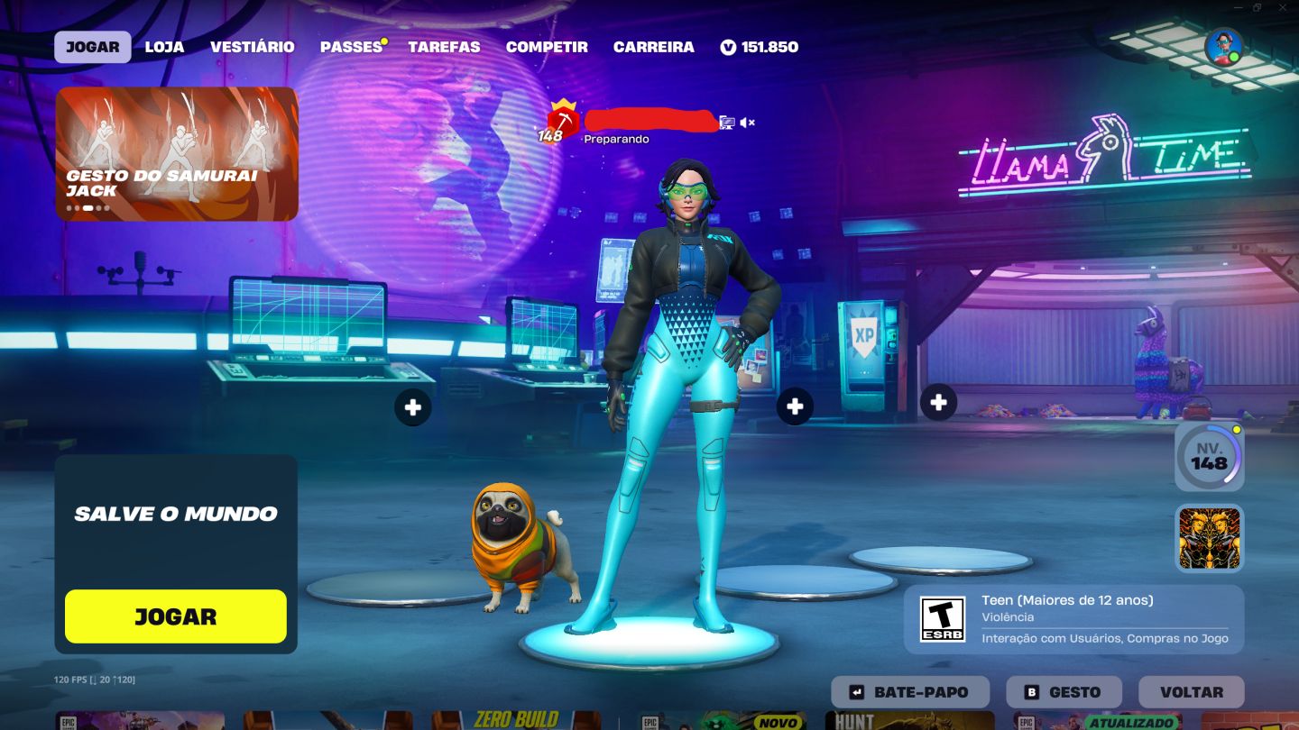 Conta Fortnite com 1.350 SKINS !