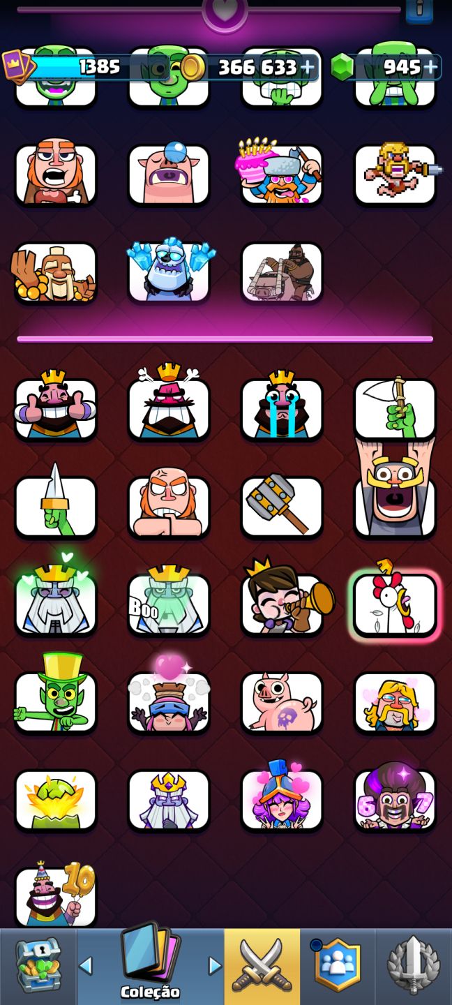 CONTA CLASH ROYALE 9500 TROFÉUS