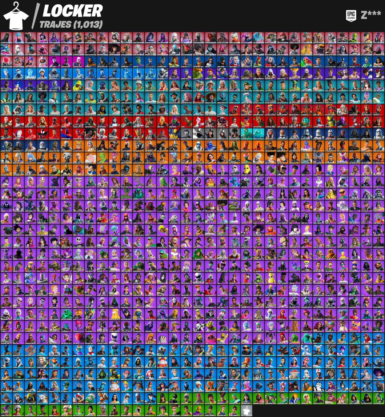 CONTA RARA +1000 SKINS