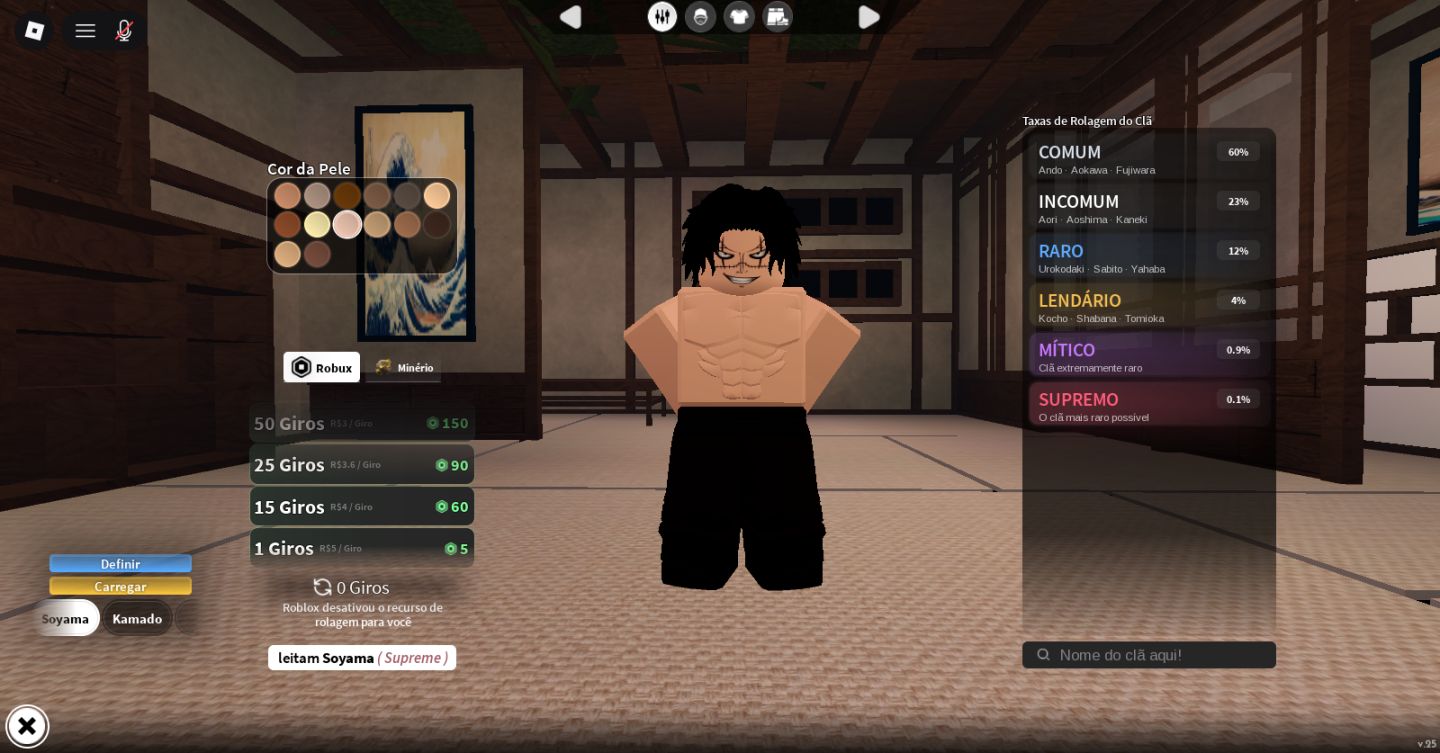 CONTA ROBLOX OP DE PROJECT SLAYERS 2!!! 2 clan supremo