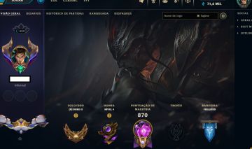 CONTA UNRANKED - 282 SKINS - FULL CHAMP - 3 SKINS DE PRESTIGIO - DESAPEGO