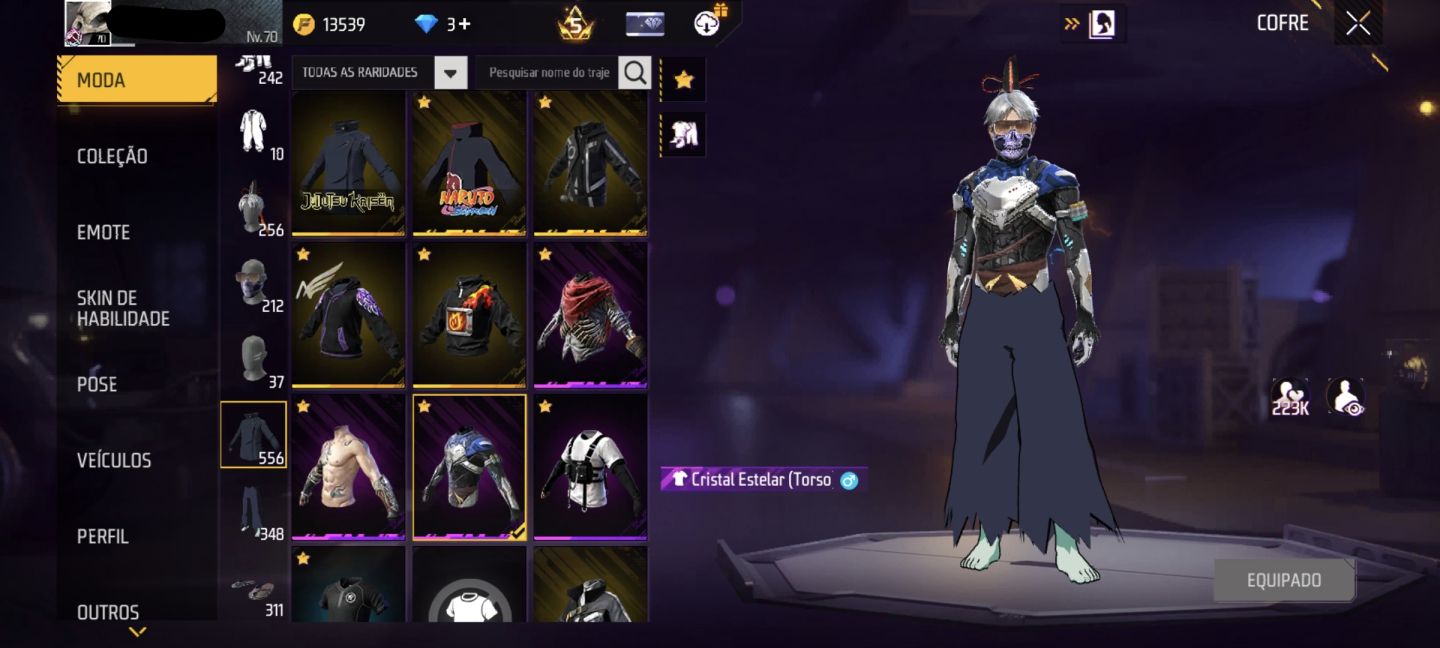 CONTA DE FREE FIRE COM 2 ANGELICAIS, FITINHA, muitas PARCERIAS e muito mais