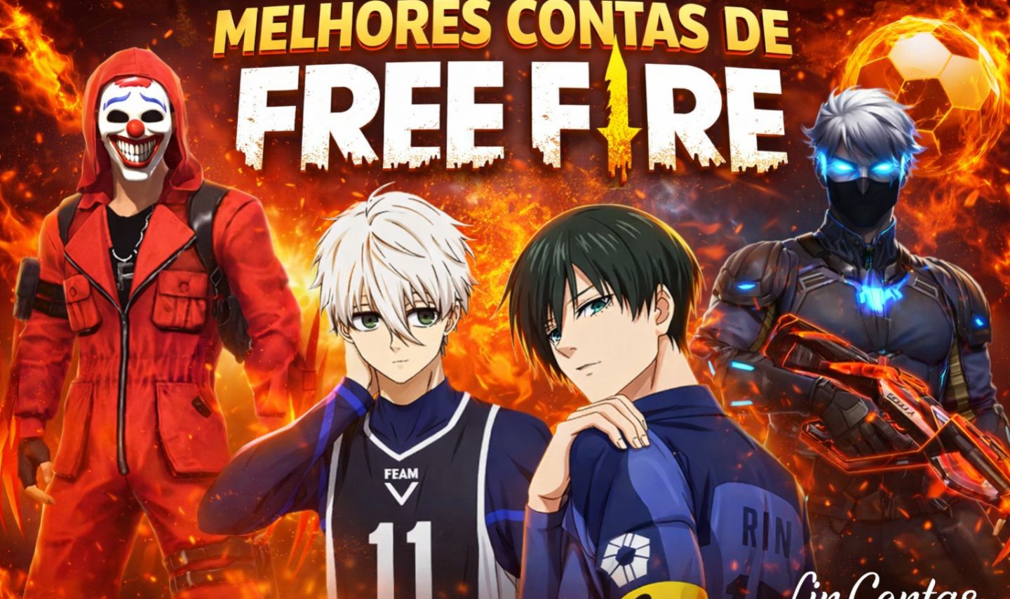 (NARUTO)CONTAS VARIADAS FREE FIRE ff /MESTRE BR/CUBO/ANGELICAL/RIN/NAGI/BLUELOCK