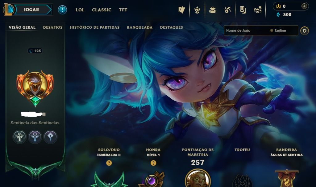 Conta LoL, Esmeralda 2, 90 skins com Zed Prestigio