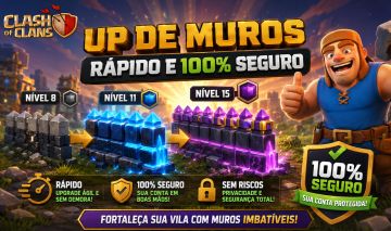 PROMO | CLASH OF CLANS - UP DE MUROS E FARM RÁPIDO | SEGURO E BARATO NO BRASIL