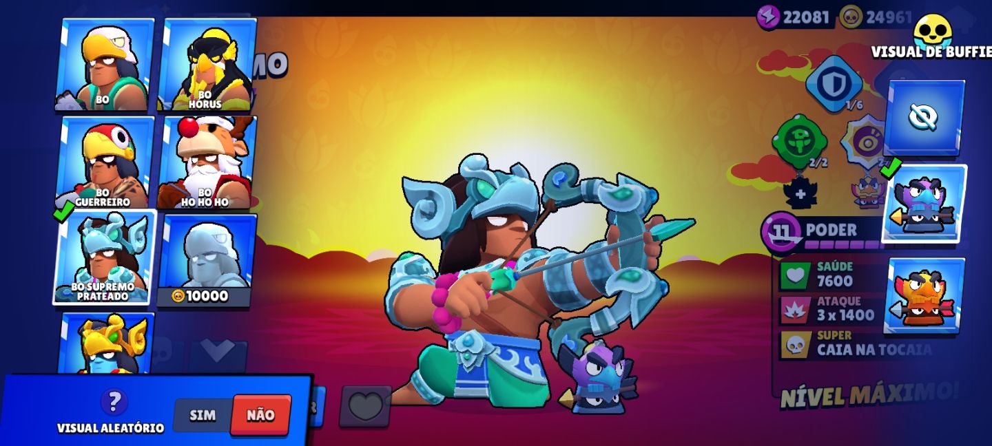 Conta brawl stars e clash royale com muitos personagens