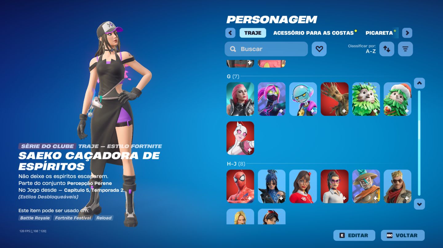 Conta de Fortnite com 119 Skins / Midas / Deadpool / Iris / Mulher Hulk / 650 V
