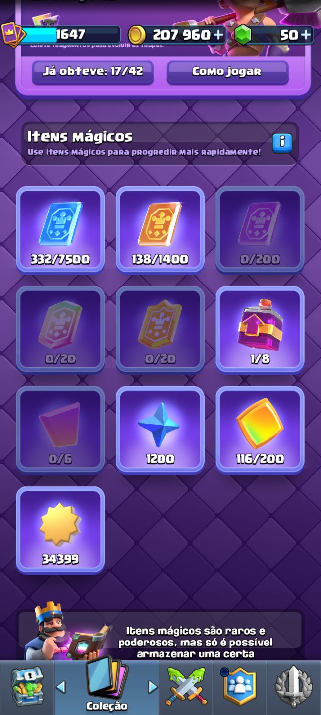 CONTA CLASH ROYALE 13.000 TROFÉUS