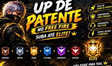 UP DE PATENTE NO FF, ATÉ ELITE NO BR E CS