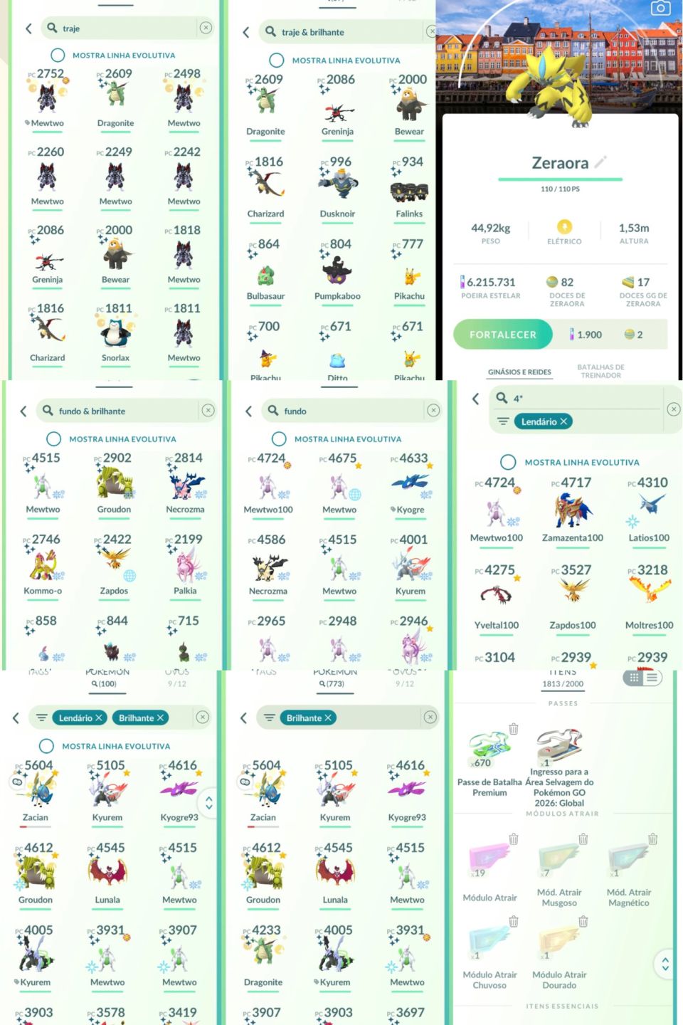 CONTA POKÉMON GO LVL 70 MEWTWO SHINY FUNDO + 600 PASSES RAID- PASSE WILD AREA G