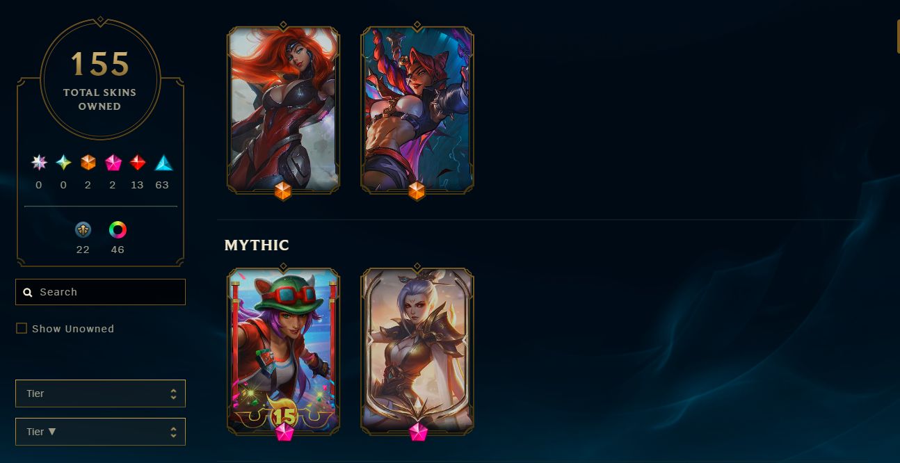 CONTA NÍVEL 258 ESMERALDA 4 HONRA 5 155 SKINS