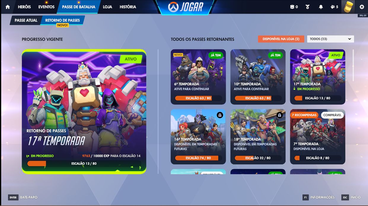 Conta antiga com muita skin pick elo CHAMP 4 de tank