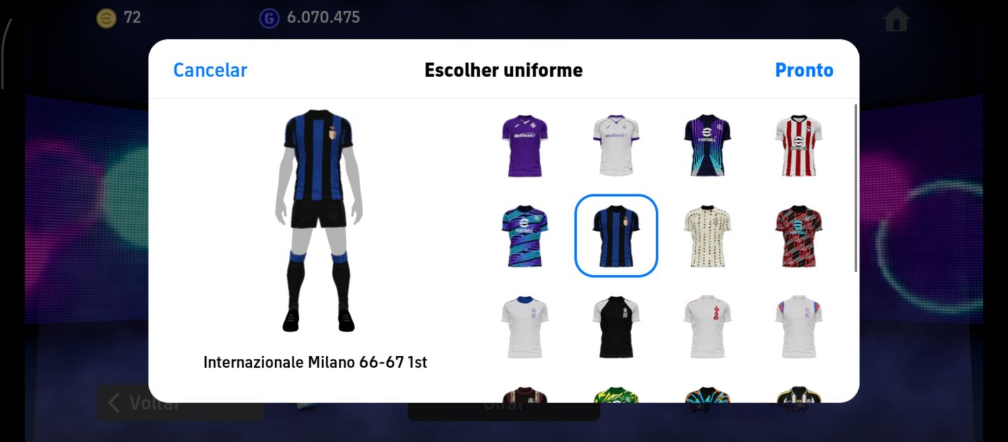 CONTA EFOOTBALL RARA COM +60 LEGENDS