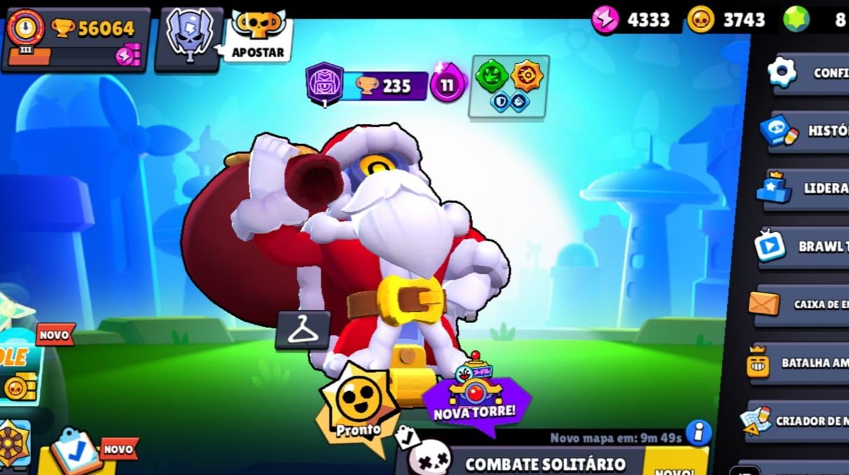 CONTA RARA BRAWL STARS COM SKINS DE PASSE, RANK DIAMANTE (MAX), EXCLUSIVAS ETC..