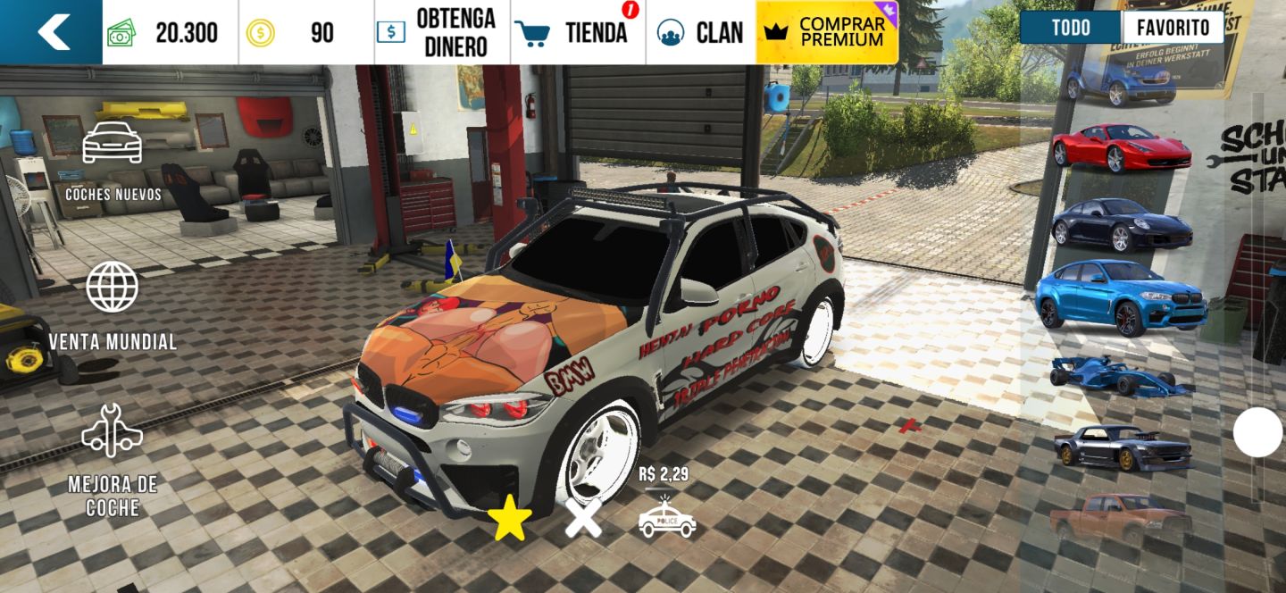 Conta de car parking com varios carros