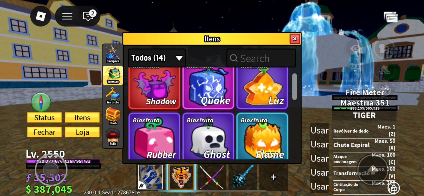 CONTA BLOX FRUITS COM TIGER