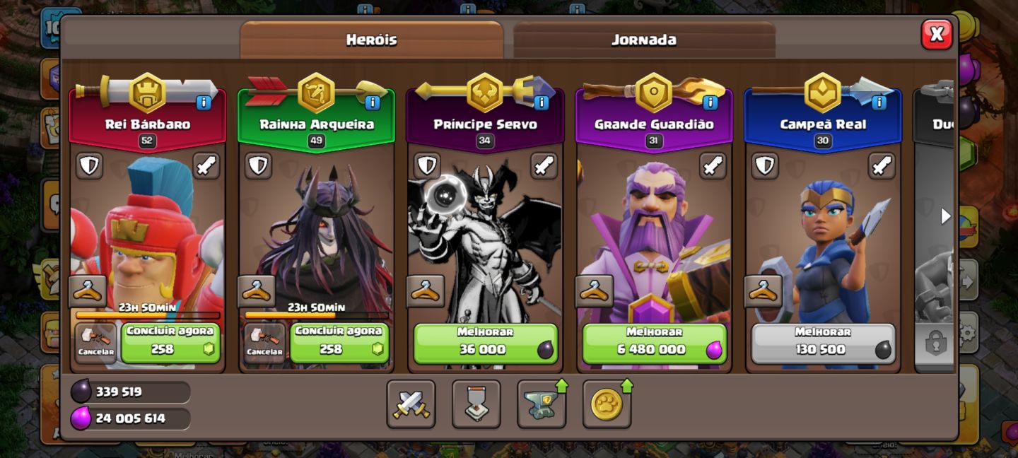CONTA CLASH OF CLANS CV14 QUASE FULL