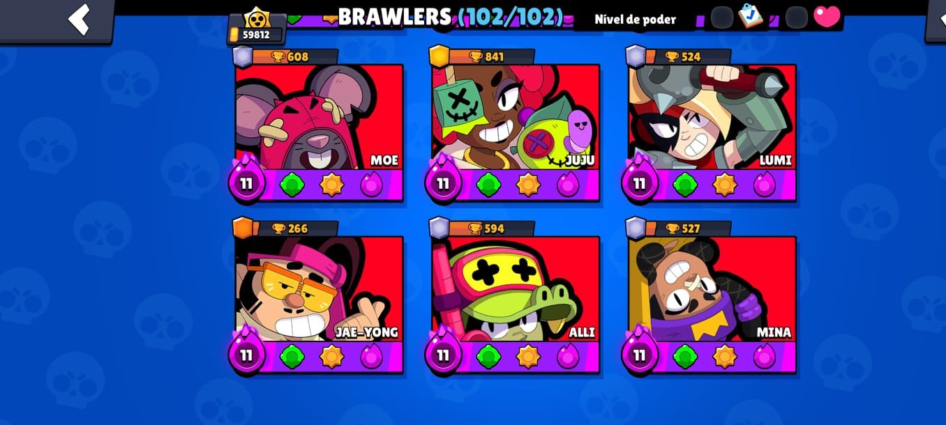 Contra BrawStars 79.6k -87 herois FULL- Fama Alienigena