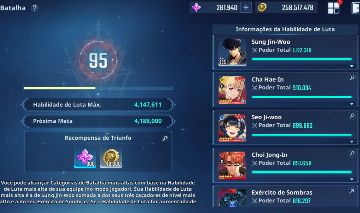 Solo Leveling: Arise - com 281Mil Núcleos Mágicos + 1959 Tickets -ACEITO OFERTA!