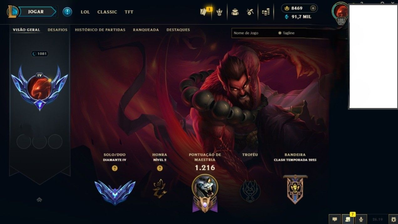 CONTA + 850 SKINS +500 CROMAS + 800 ICONES 500 EMOTES + TROCA DE NICK DISPONIVEL