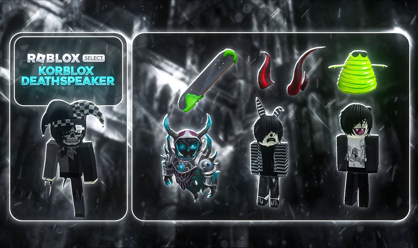 CONTA COM KORBLOX DEATHSPEAKER E MUITOS ITEMS! (DETALHES NA DESCRIÇÃO)