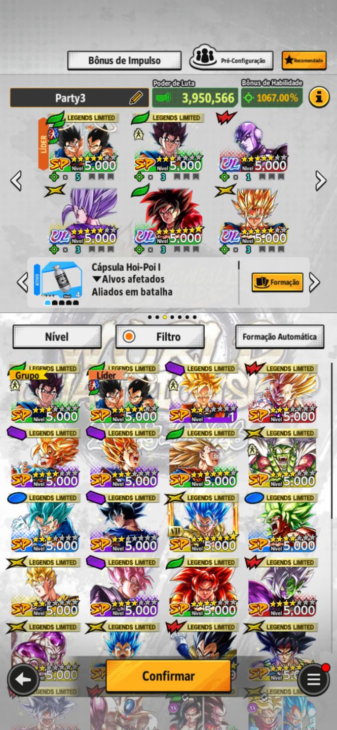 Conta dragon ball legends