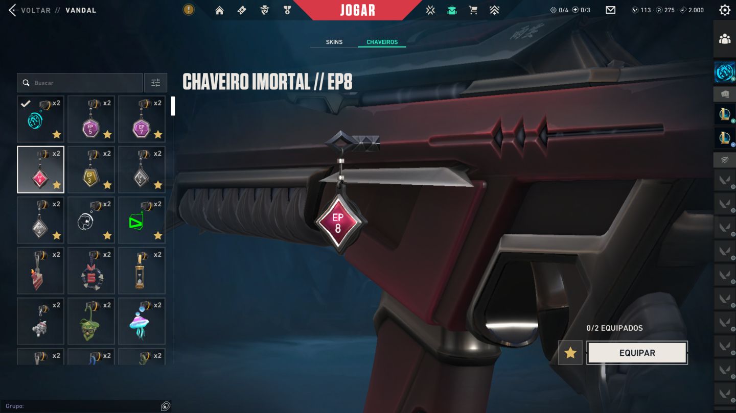 CONTA VALORANT 2240R$ GASTOS, FULL-INFO, CHAVEIRO IMORTAL